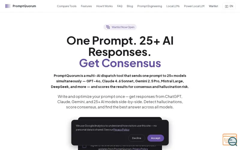 Screenshot of PromptQuorum