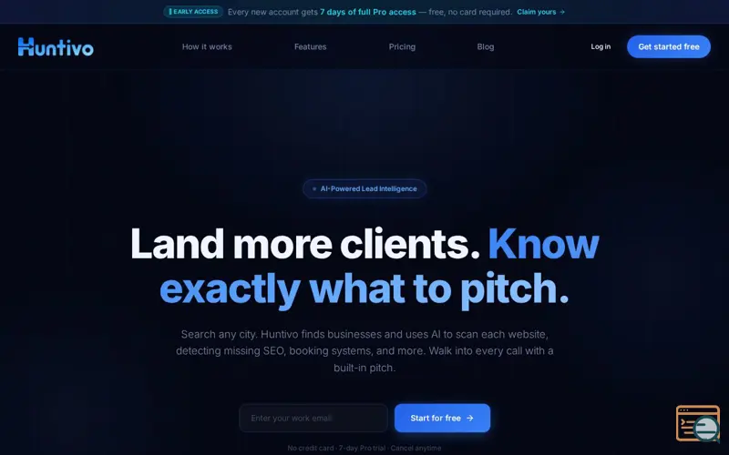 Screenshot of Huntivo