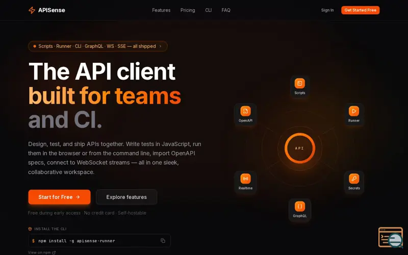 Screenshot of APISense
