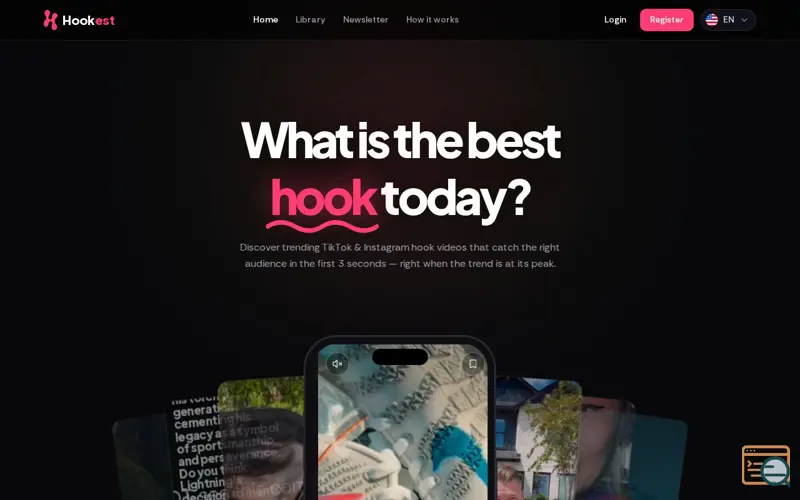 Screenshot of Hookest