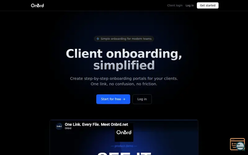 Screenshot of Onbrd