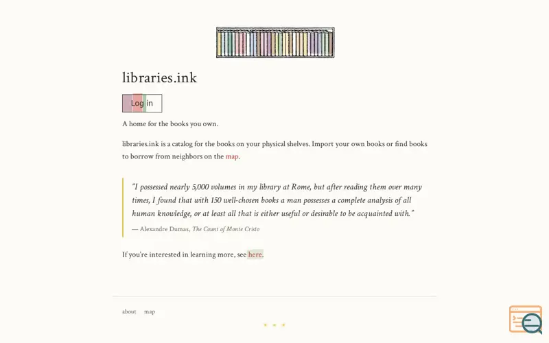 Screenshot of Libraries.ink