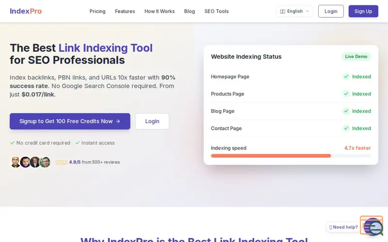 Screenshot of Indexpro