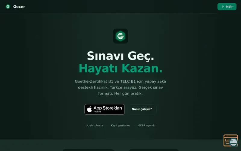Screenshot of Gecer