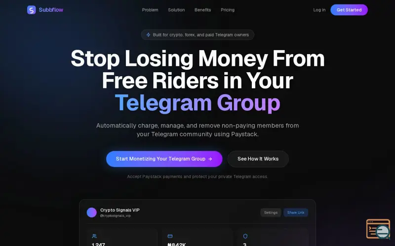 Screenshot of Subbflow