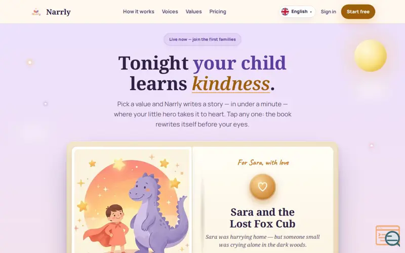 Screenshot of Narrly