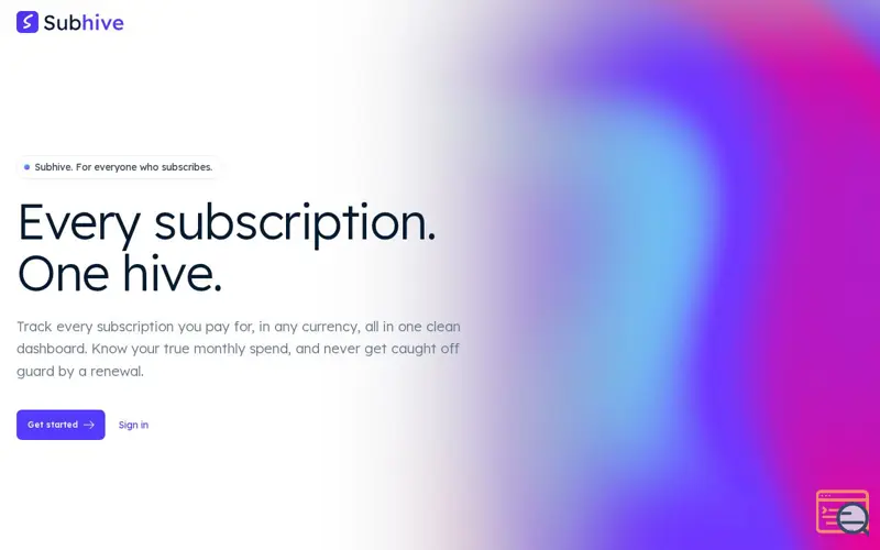 Screenshot of Subhive