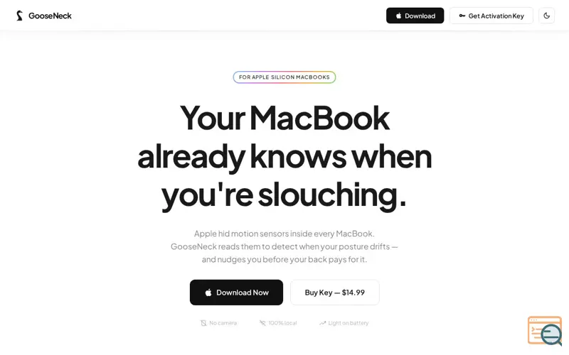 Screenshot of GooseNeck
