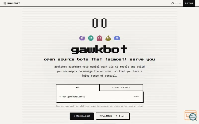 Screenshot of Gawkbot