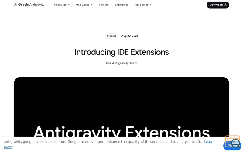 Screenshot of Antigravity IDE Extensions