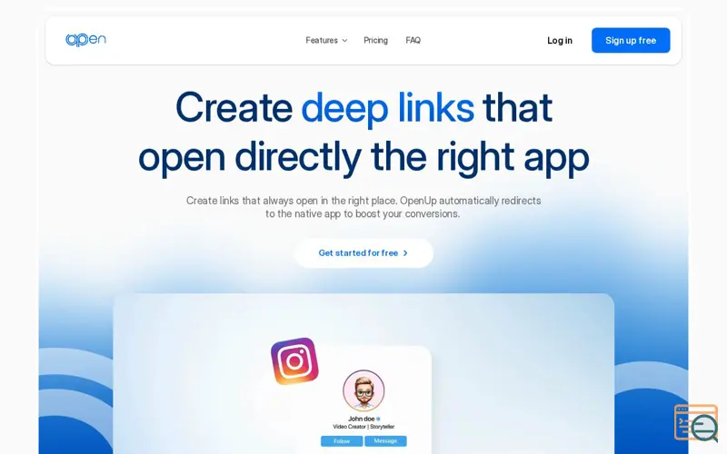 Screenshot of OpenUp