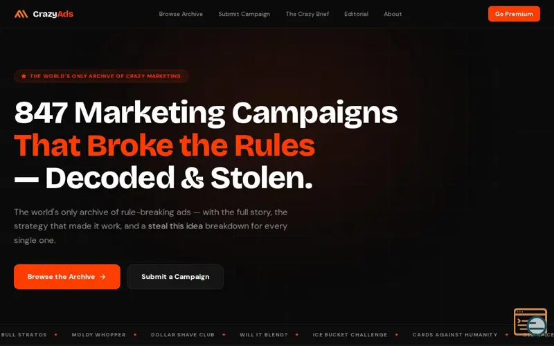Screenshot of Crazy Marketing Ads