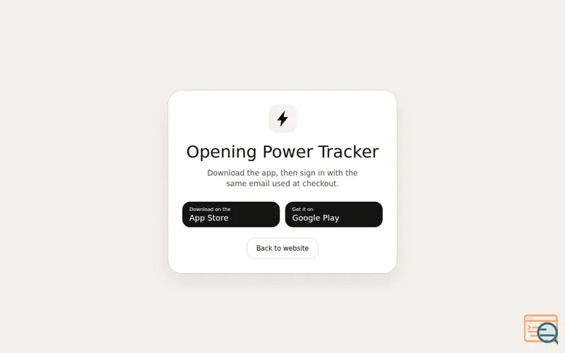 Screenshot of Power Tracker