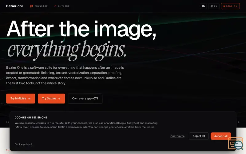 Screenshot of Bezier One