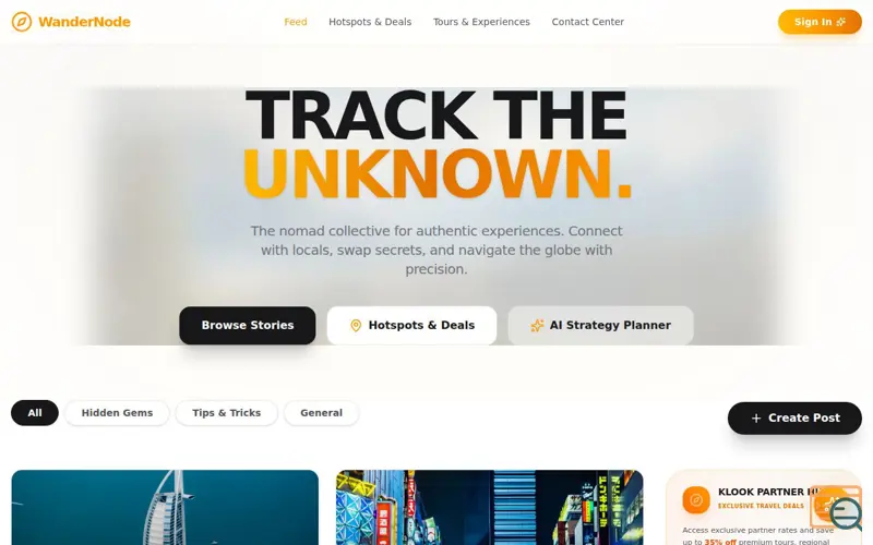 Screenshot of WanderNode