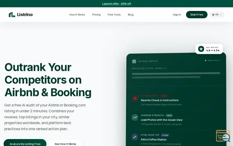 Screenshot of Listrino