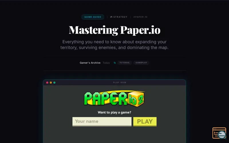 Screenshot of Paper io Un*locked * Unblocked Games