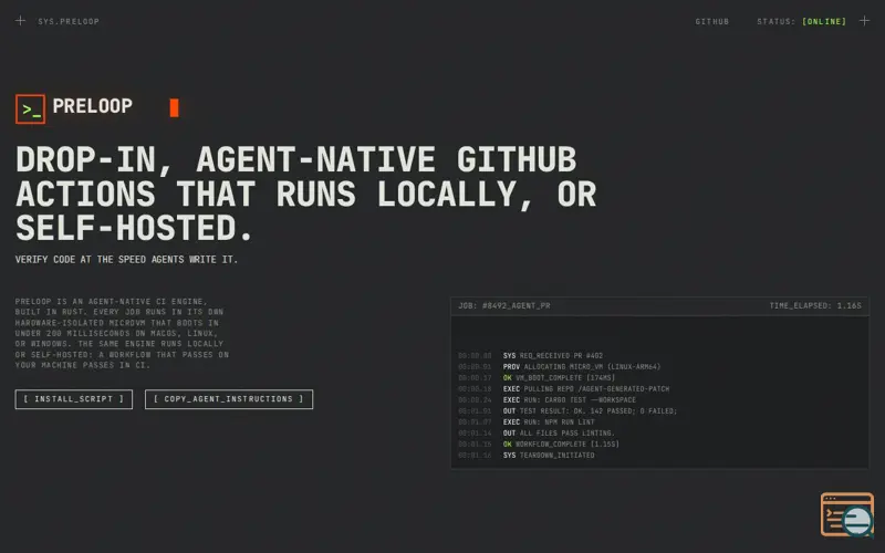 Screenshot of Preloop
