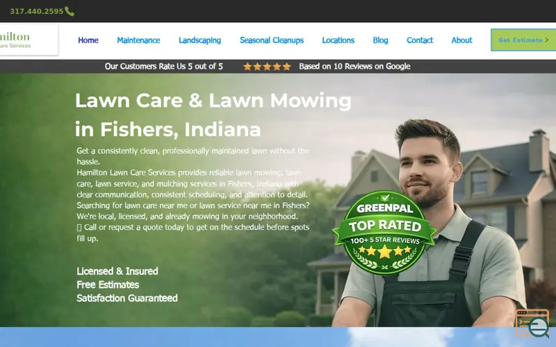 Screenshot of Hamilton Lawn Care Services