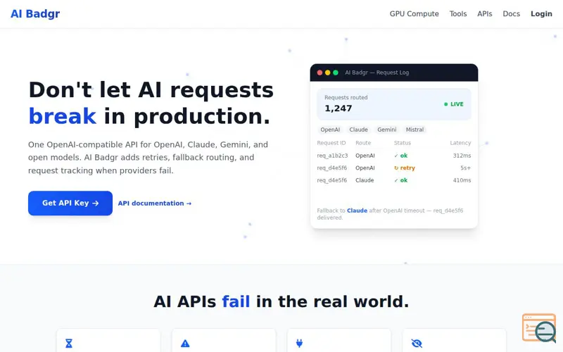Screenshot of AI Badgr