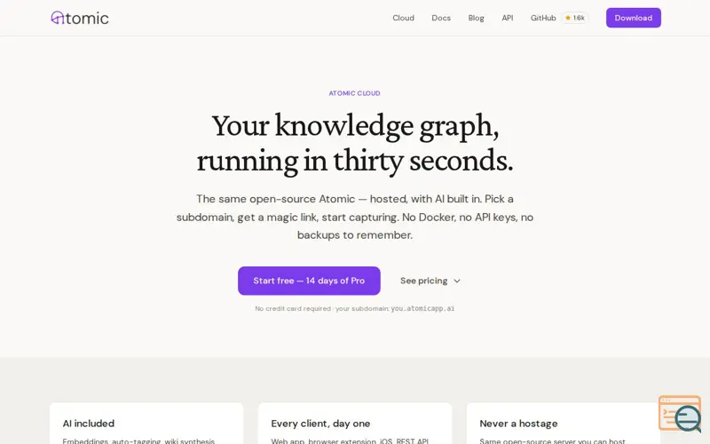 Screenshot of Atomic