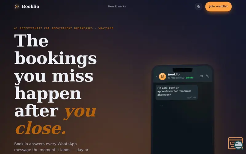 Screenshot of Booklio