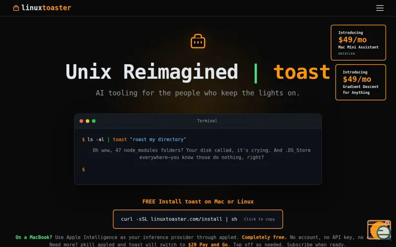 Screenshot of toast