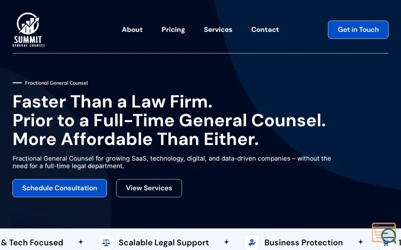 Screenshot of Summit General Counsel