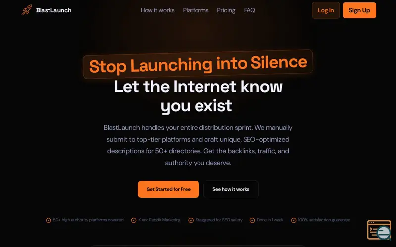 Screenshot of BlastLaunch