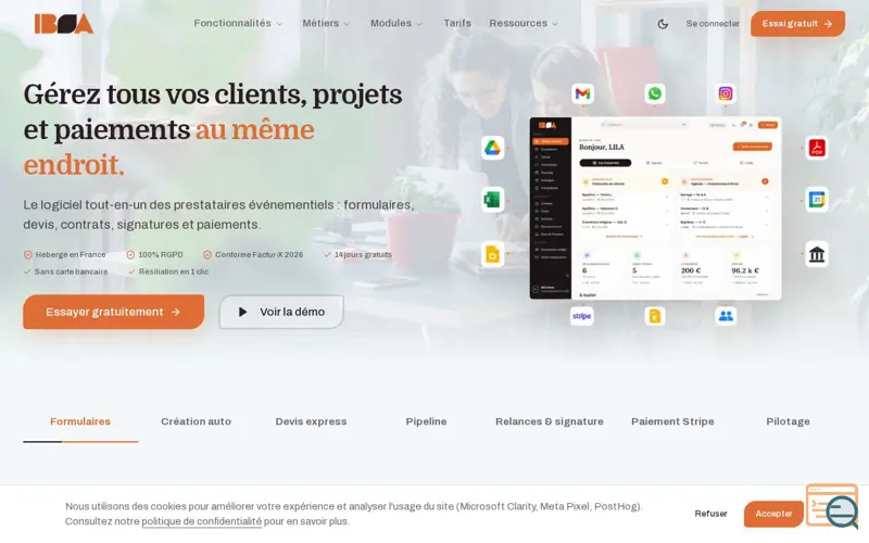 Screenshot of IBDA, a launch using Auth.js