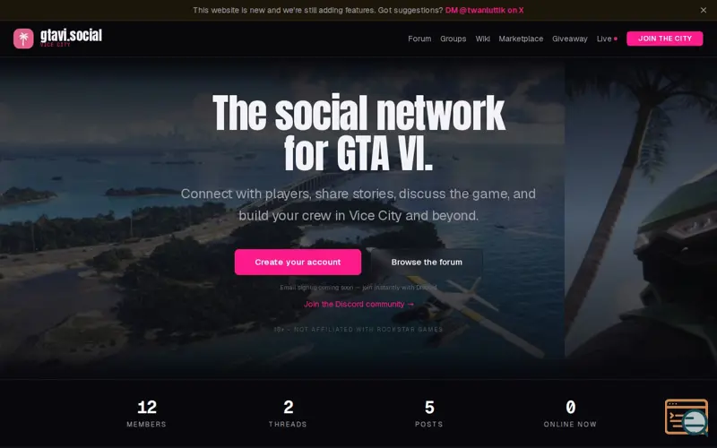 Screenshot of gtavi.social