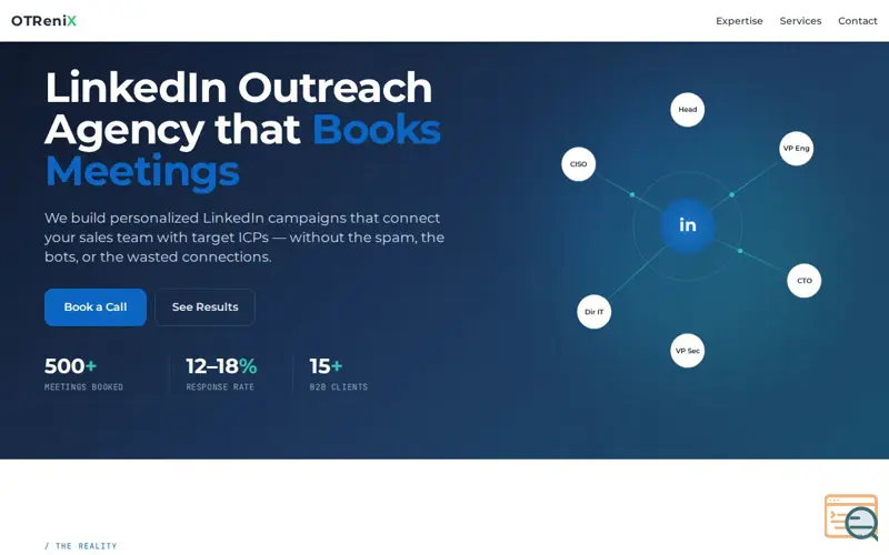 Screenshot of Productized Linkedin Outreach Service , a launch using Bluehost