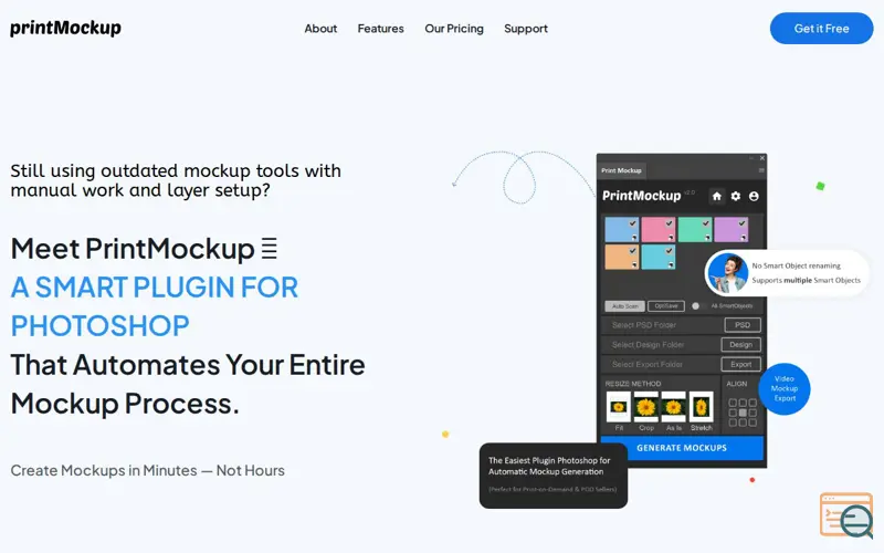 Screenshot of printMockup