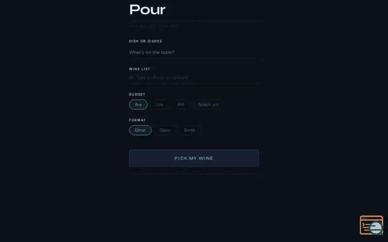 Screenshot of Pour