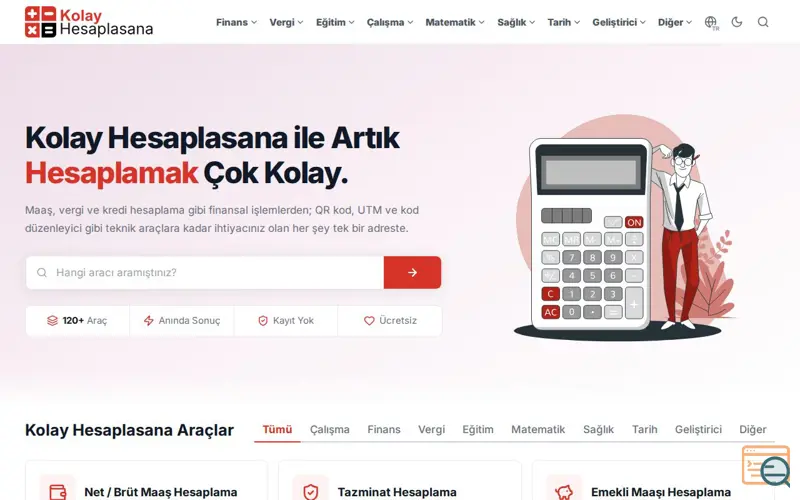 Screenshot of Kolay Hesaplasana