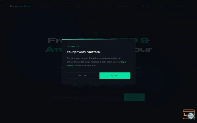 Screenshot of Koa Audit — Free SEO, GEO & A11Y Audit