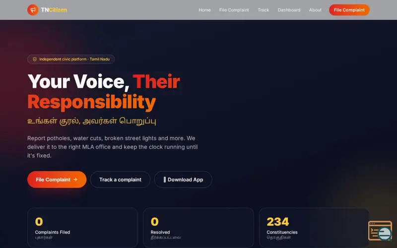 Screenshot of TNCitizen
