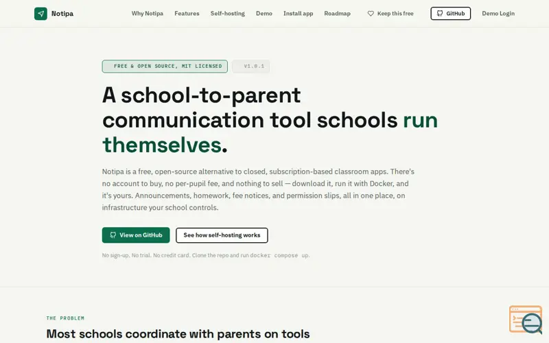 Screenshot of Notipa