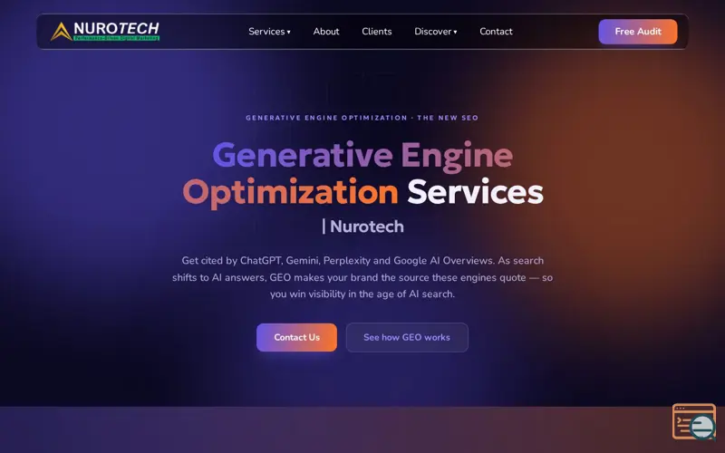 Screenshot of Generative Engine Optimization