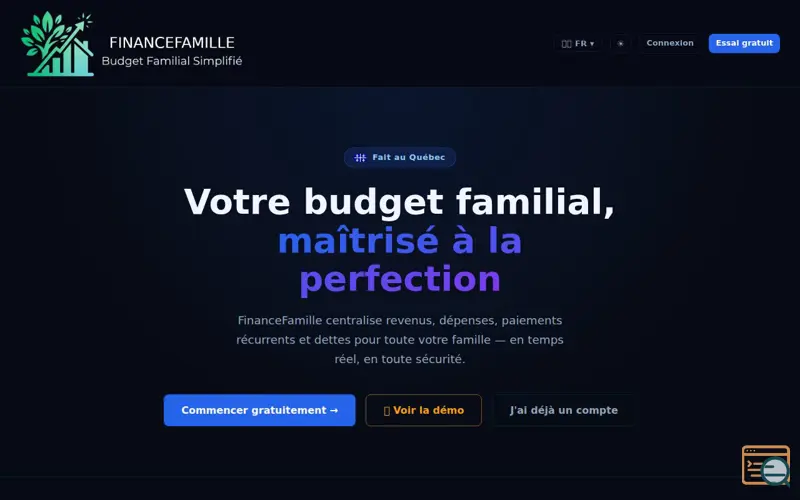 Screenshot of FinanceFamille