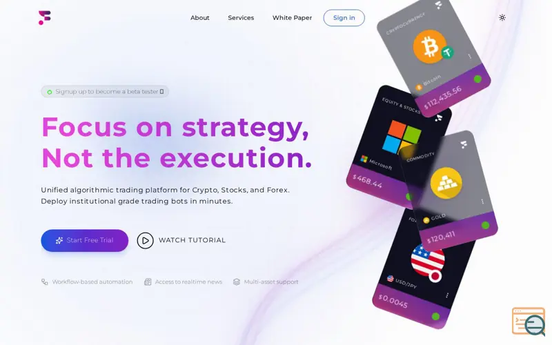 Screenshot of Fintrategy