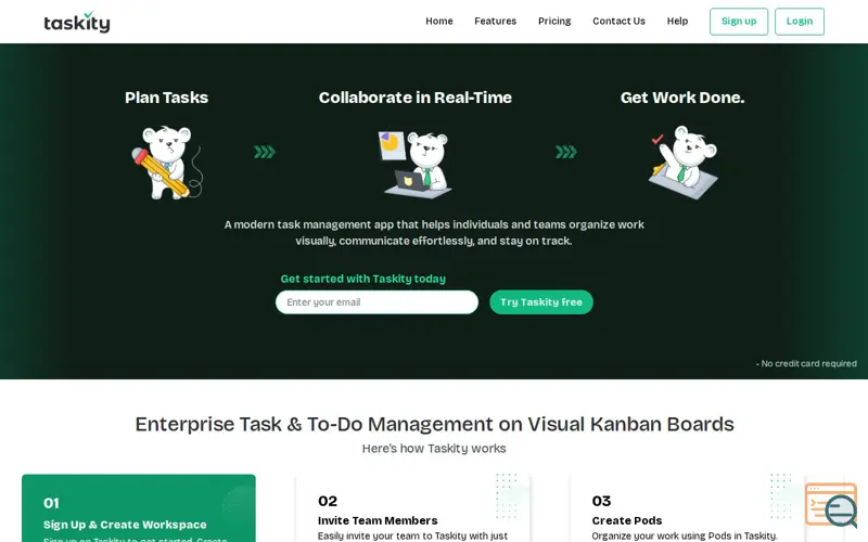 Screenshot of Taskity