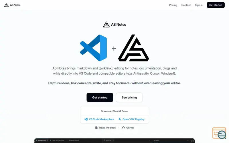 Screenshot of AS Notes