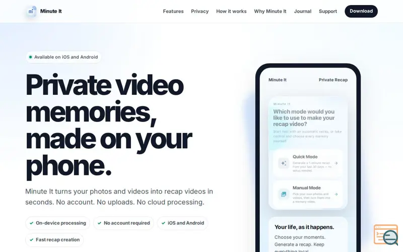 Screenshot of Minute It