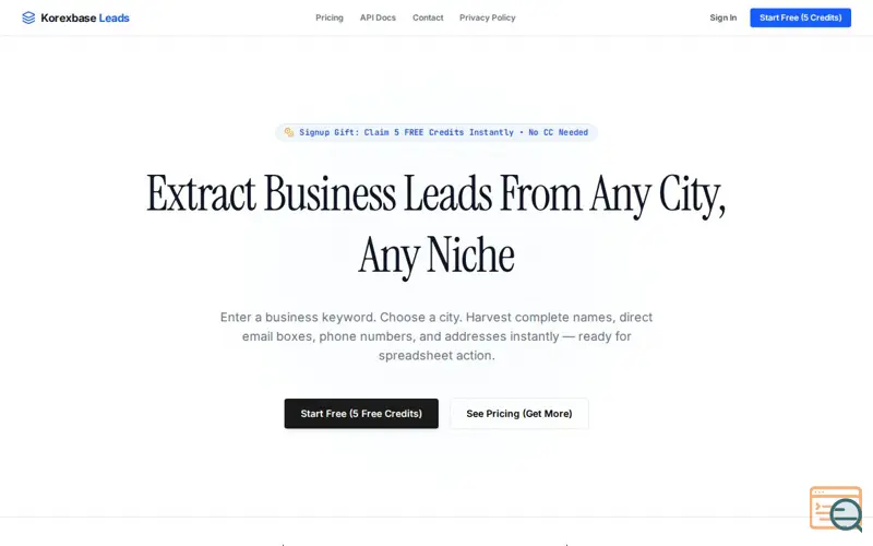 Screenshot of Korexbase