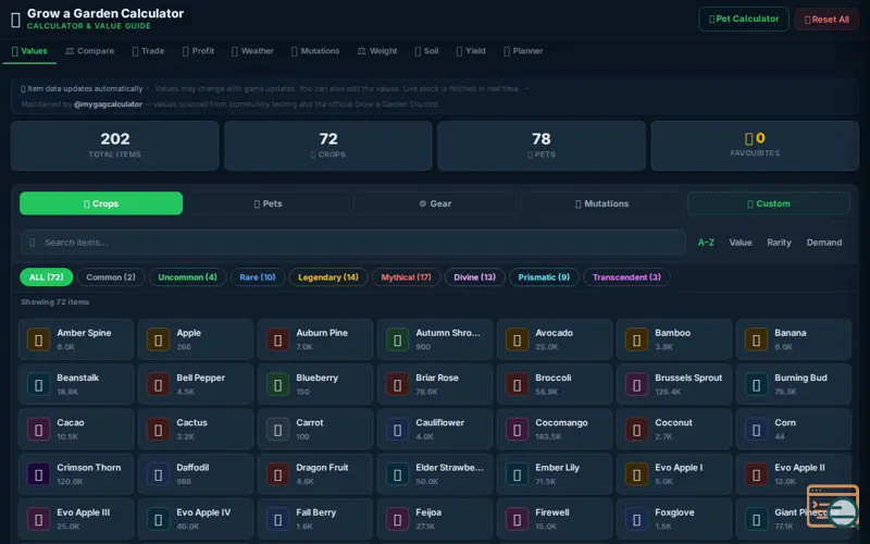 Screenshot of MyGaGCalculator