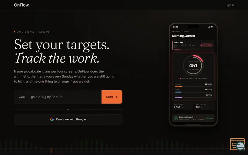 Screenshot of OnFlow