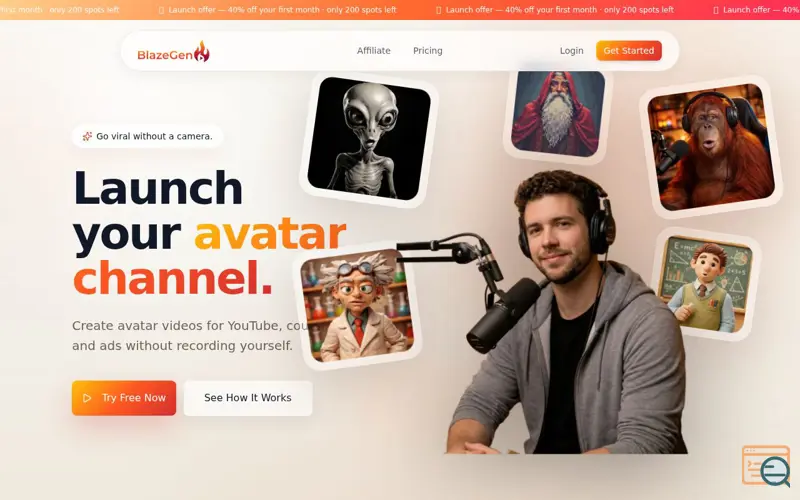 Screenshot of BlazeGen