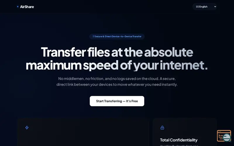 Screenshot of AirShare