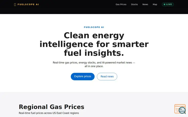 Screenshot of FuelScope AI